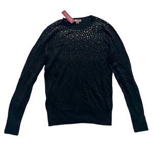 NWT Merona Black Rhinestone Sweater